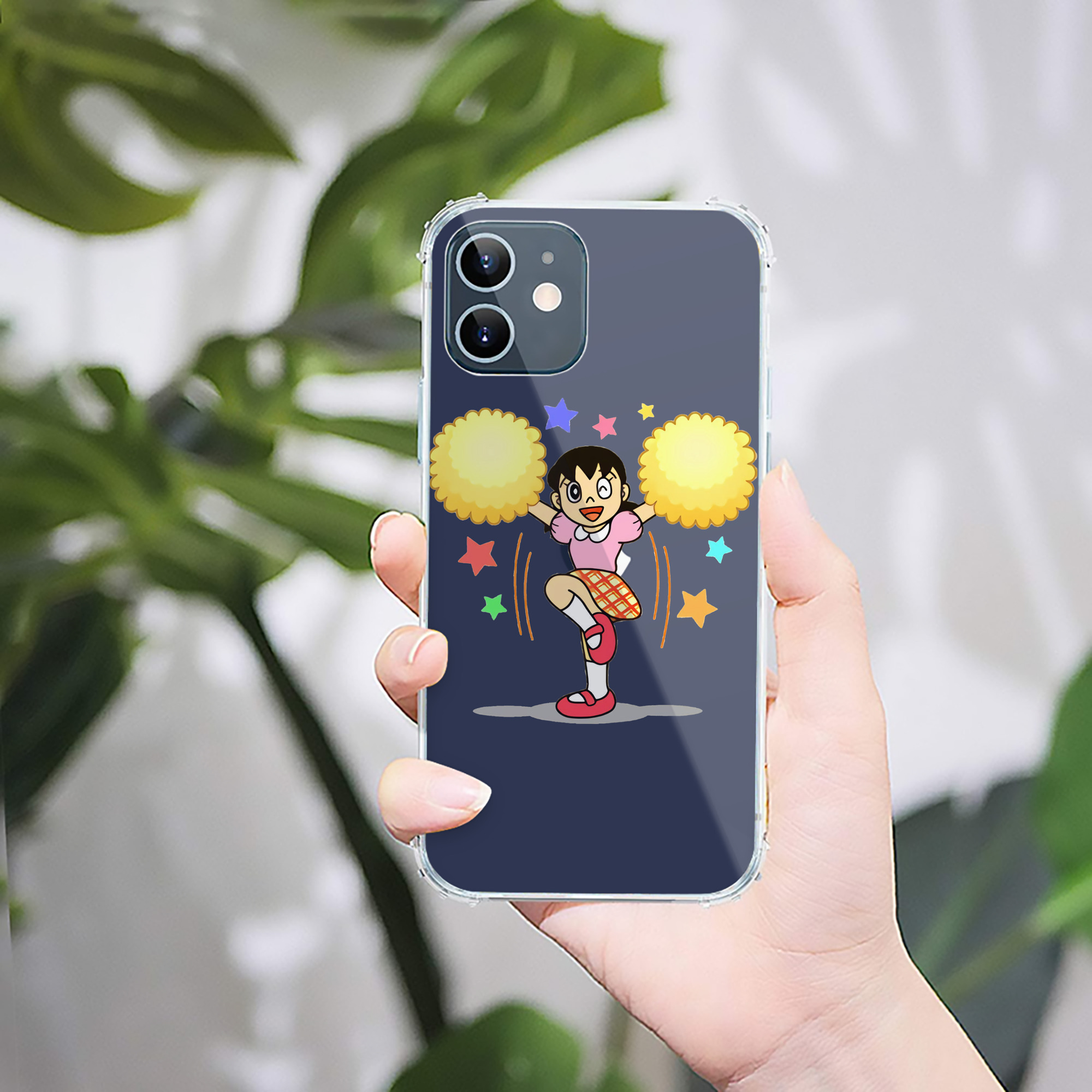 （画像用） ドラえもん みなもと しずか Doraemon Shizuka Minamoto 【iPhone 12シリーズ対応】透明スマホケース（クリアソフトケース）